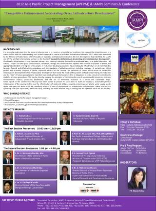 2012 Asia Pasific Project Management (APFPM) &amp; IAMPI Seminars &amp; Conference