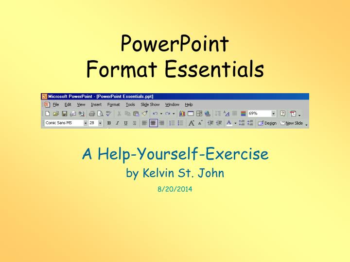 powerpoint format essentials
