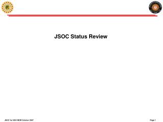 JSOC Status Review