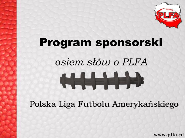 program sponsorski