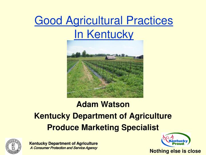 good agricultural practices in kentucky