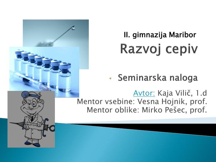 razvoj cepiv seminarska naloga