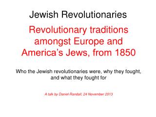 Jewish Revolutionaries