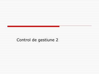 control de gestiune 2