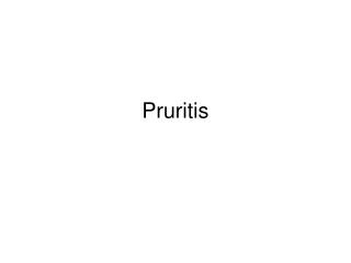 pruritis