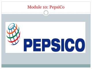 Module 10: PepsiCo