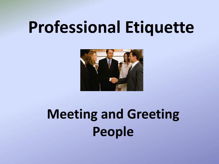 professional etiquette