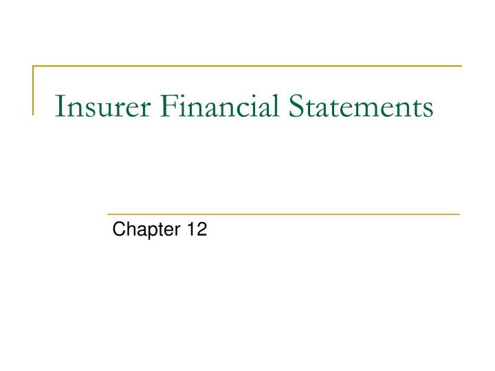 insurer financial statements