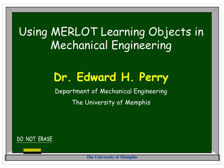 using merlot learning objects in mechanical engineering