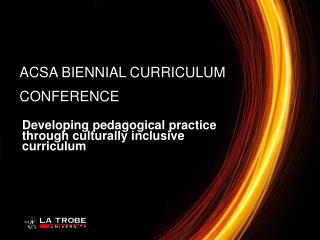 Developing pedagogical practice through culturally inclusive curriculum