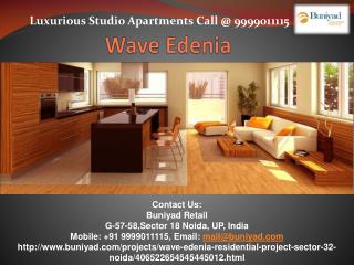 Preeminence Studio Apartments in Wave Edenia