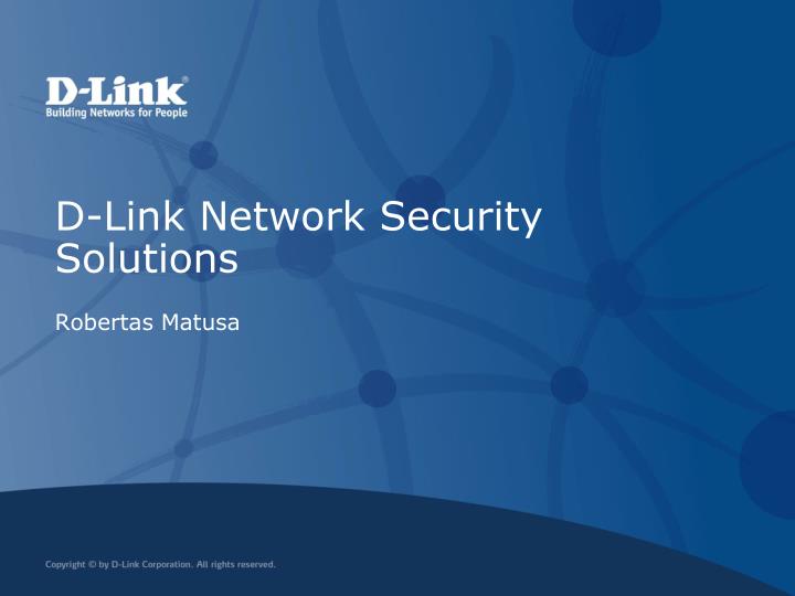 d link network security solutions