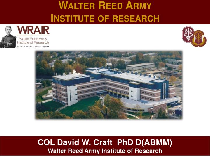 walter reed army institute of research