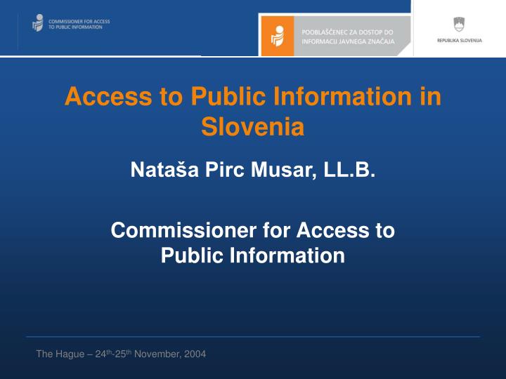 access to public information in slovenia