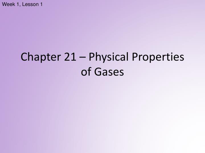 chapter 21 physical properties of gases