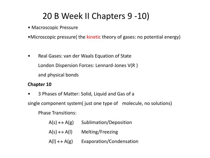 20 b week ii chapters 9 10