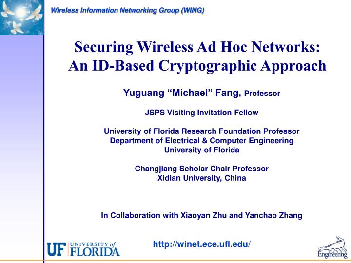 securing wireless ad hoc networks an id based cryptographic approach