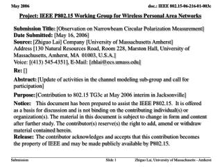 Project: IEEE P802.15 Working Group for Wireless Personal Area Networks