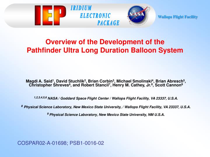 overview of the development of the pathfinder ultra long duration balloon system