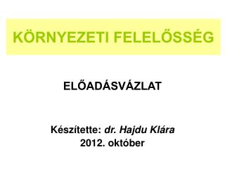 k rnyezeti felel ss g