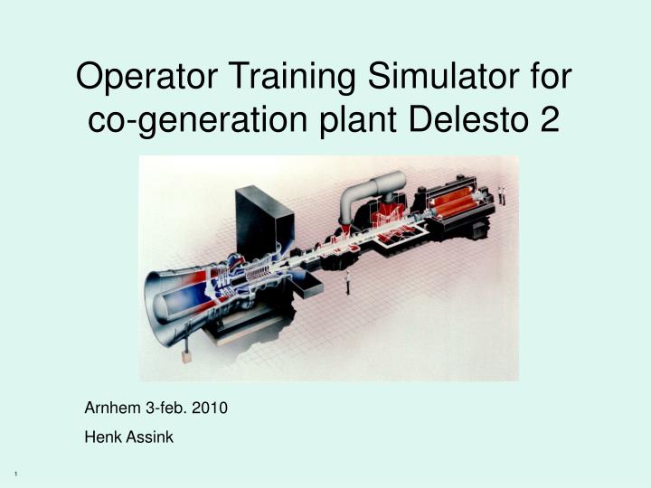 operator training simulator for co generation plant delesto 2