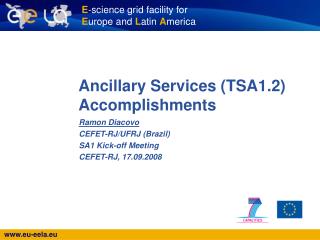 Ancillary Services (TSA1.2) Accomplishments