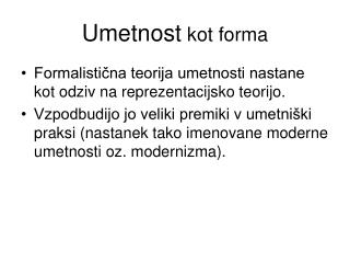 umetnost kot forma