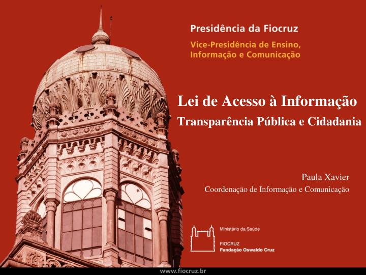 lei de acesso informa o transpar ncia p blica e cidadania