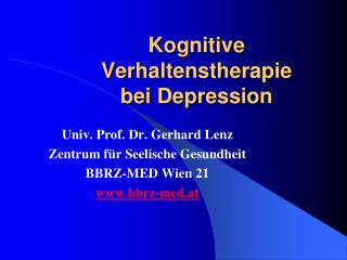 kognitive verhaltenstherapie bei depression