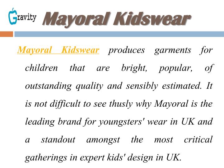mayoral kidswear