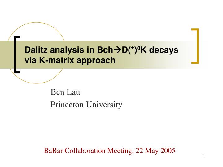 dalitz analysis in bch d 0 k decays via k matrix approach