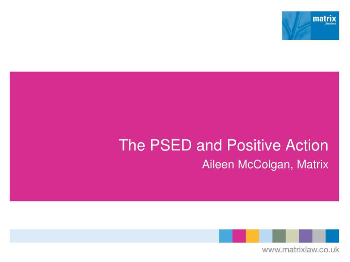 the psed and positive action aileen mccolgan matrix
