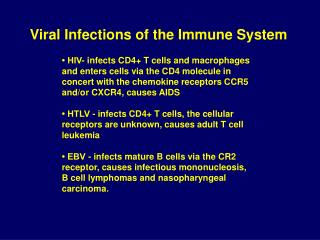 Viral Infections of the Immune System