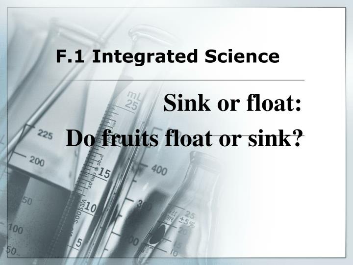 f 1 integrated science