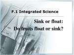 F.1 Integrated Science - slide 1