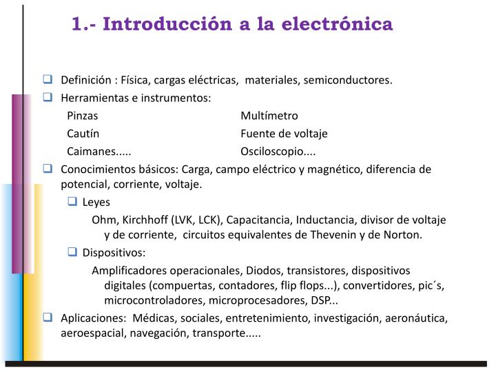 PPT - 1.- Introducción A La Electrónica PowerPoint Presentation, Free ...