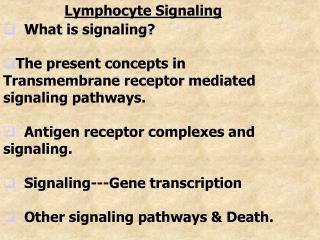 Lymphocyte Signaling