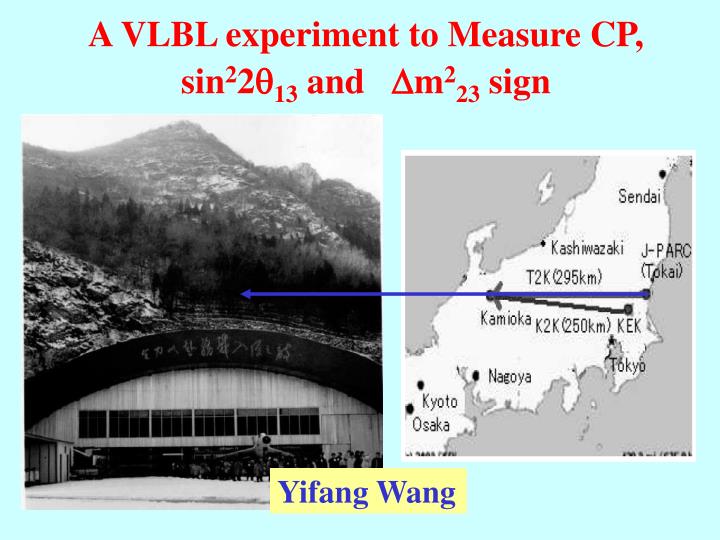 a vlbl experiment to measure cp sin 2 2 q 13 and d m 2 23 sign
