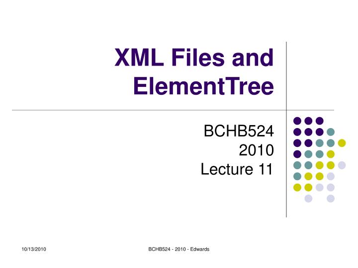 xml files and elementtree