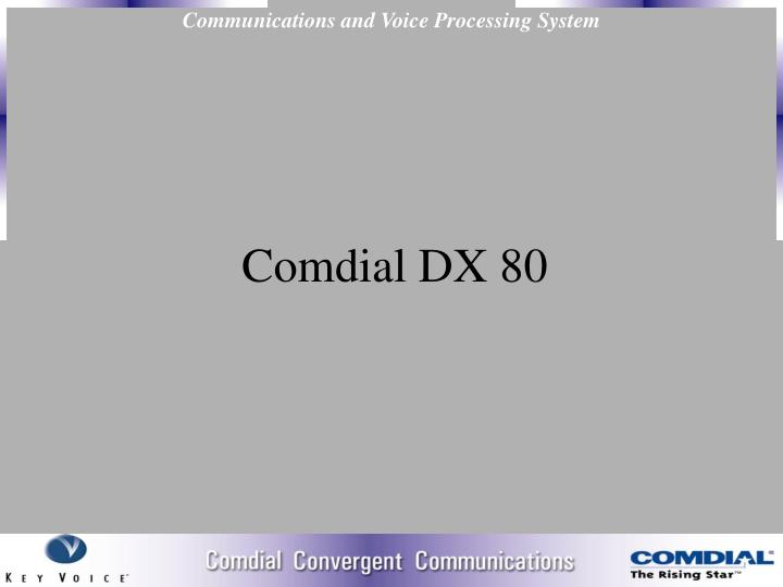 comdial dx 80