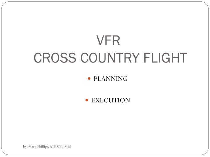 vfr cross country flight