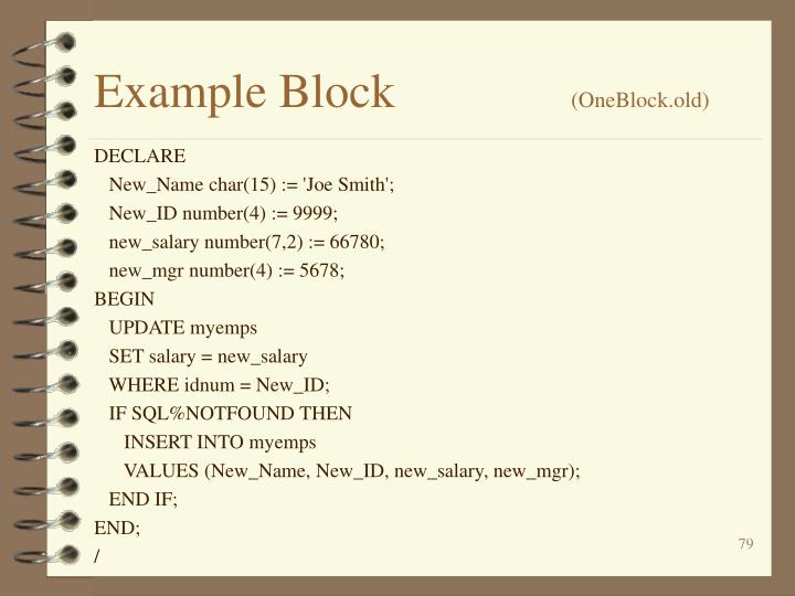 example block oneblock old