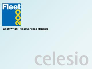 Geoff Wright Fleet Services Manager