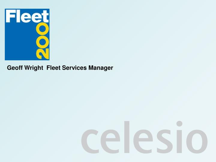 geoff wright fleet services manager