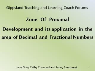 Gippsland Teaching and Learning Coach Forums