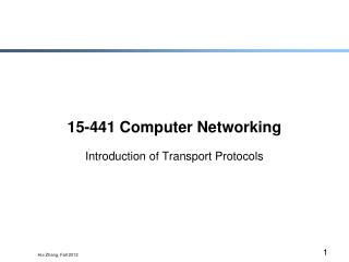 15-441 Computer Networking