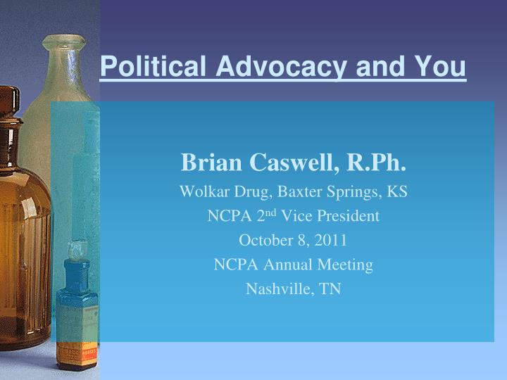 political advocacy and you