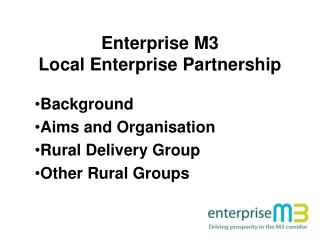 Enterprise M3 Local Enterprise Partnership
