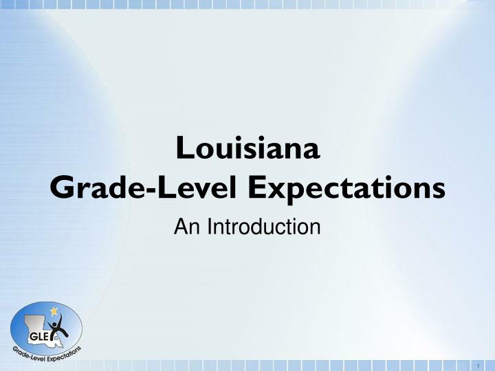 louisiana grade level expectations