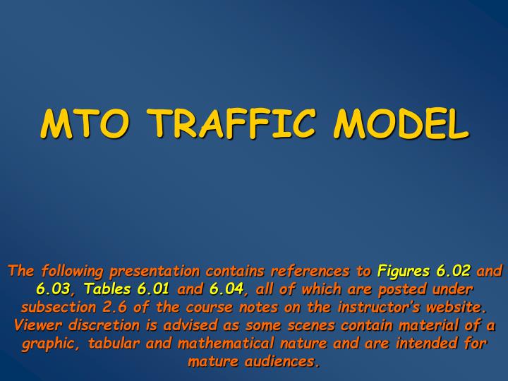 mto traffic model